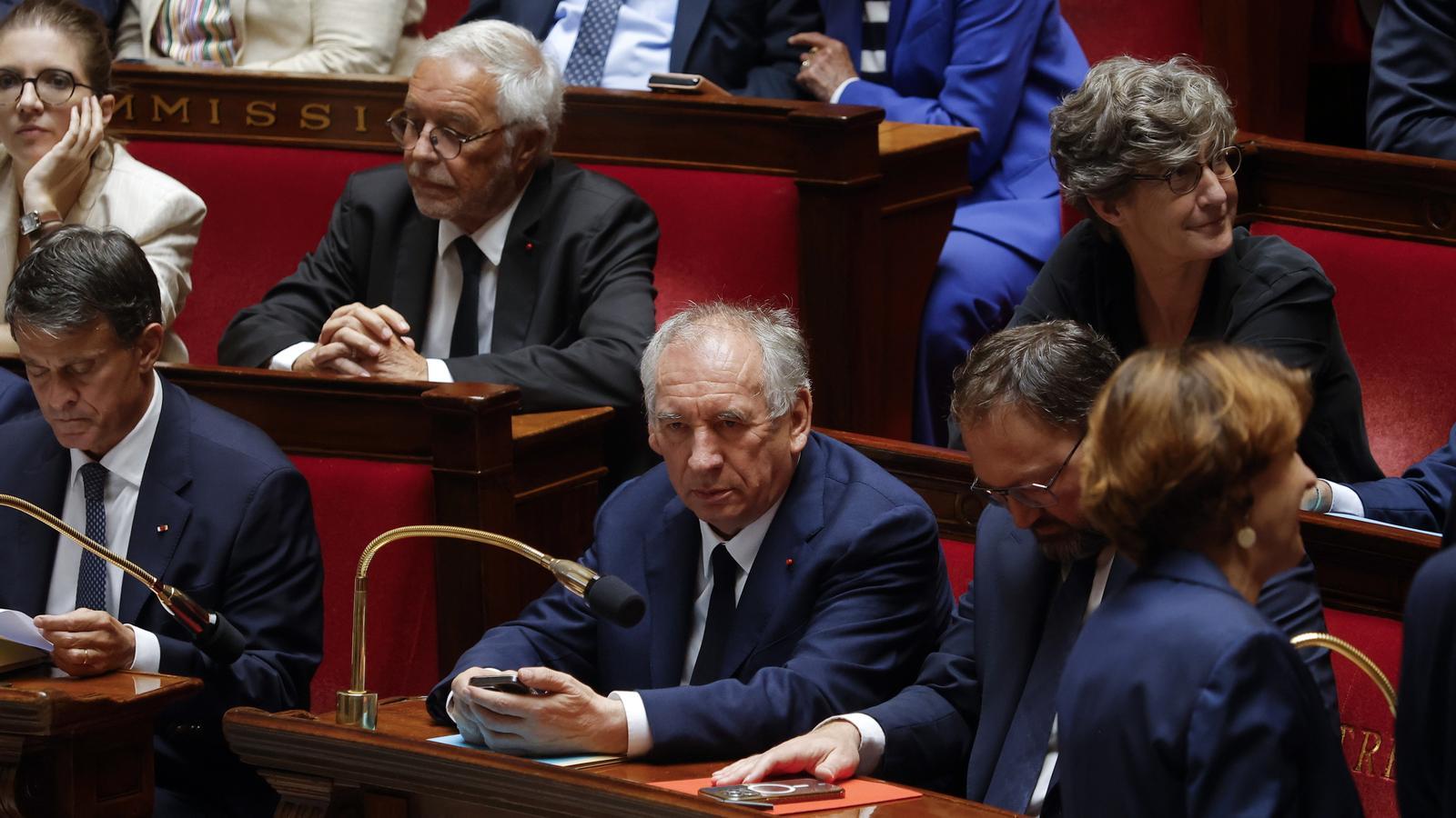 The French Prime Minister before Monday's vote on the motion of confidence in the National Assembly.