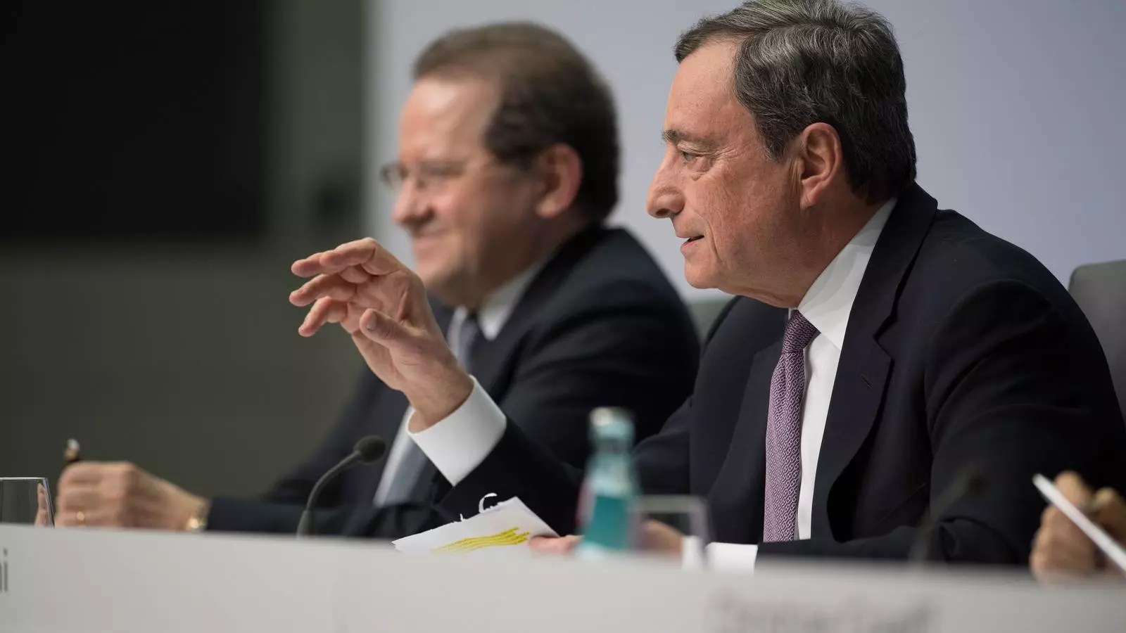 Mario Draghi, aquest dijous en roda de premsa a Frankfurt.