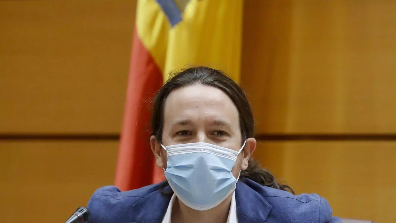 El vicepresident segon del govern, Pablo Iglesias, en la seva arribada a la Comissió de Drets Socials del Senat