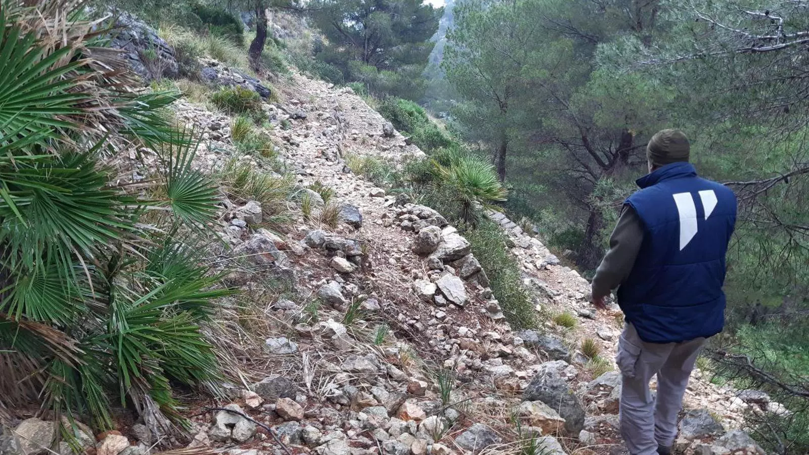 Imatge d'un dels trams del camí Vell del Far de Formentor