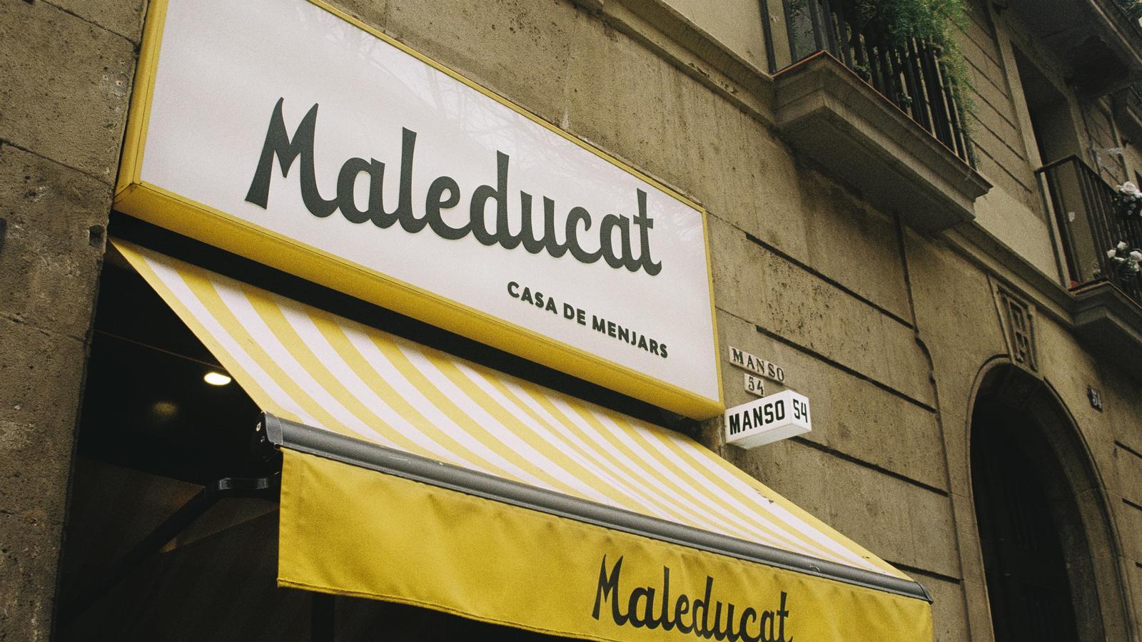 The facade of the Maleducat restaurant.