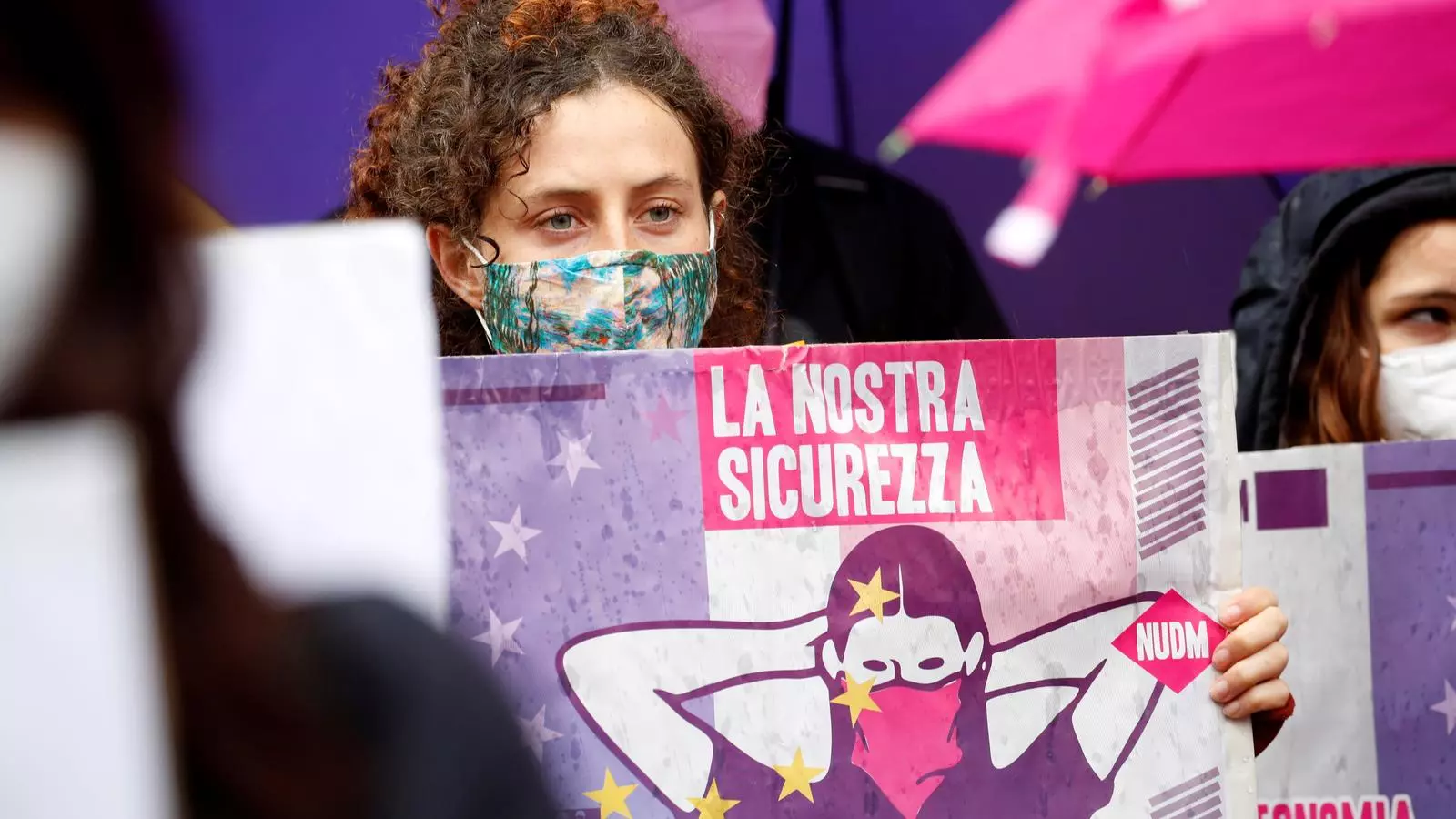 Manifestación del Día Internacional de la Mujer, ayer, a Roma