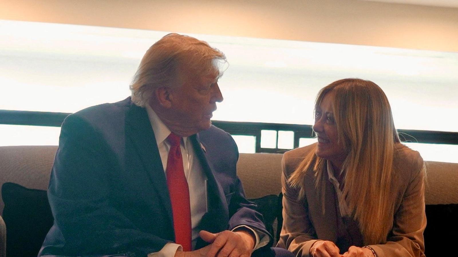 Donald Trump and Giorgia Meloni, during this week's G-7 in Évian.
