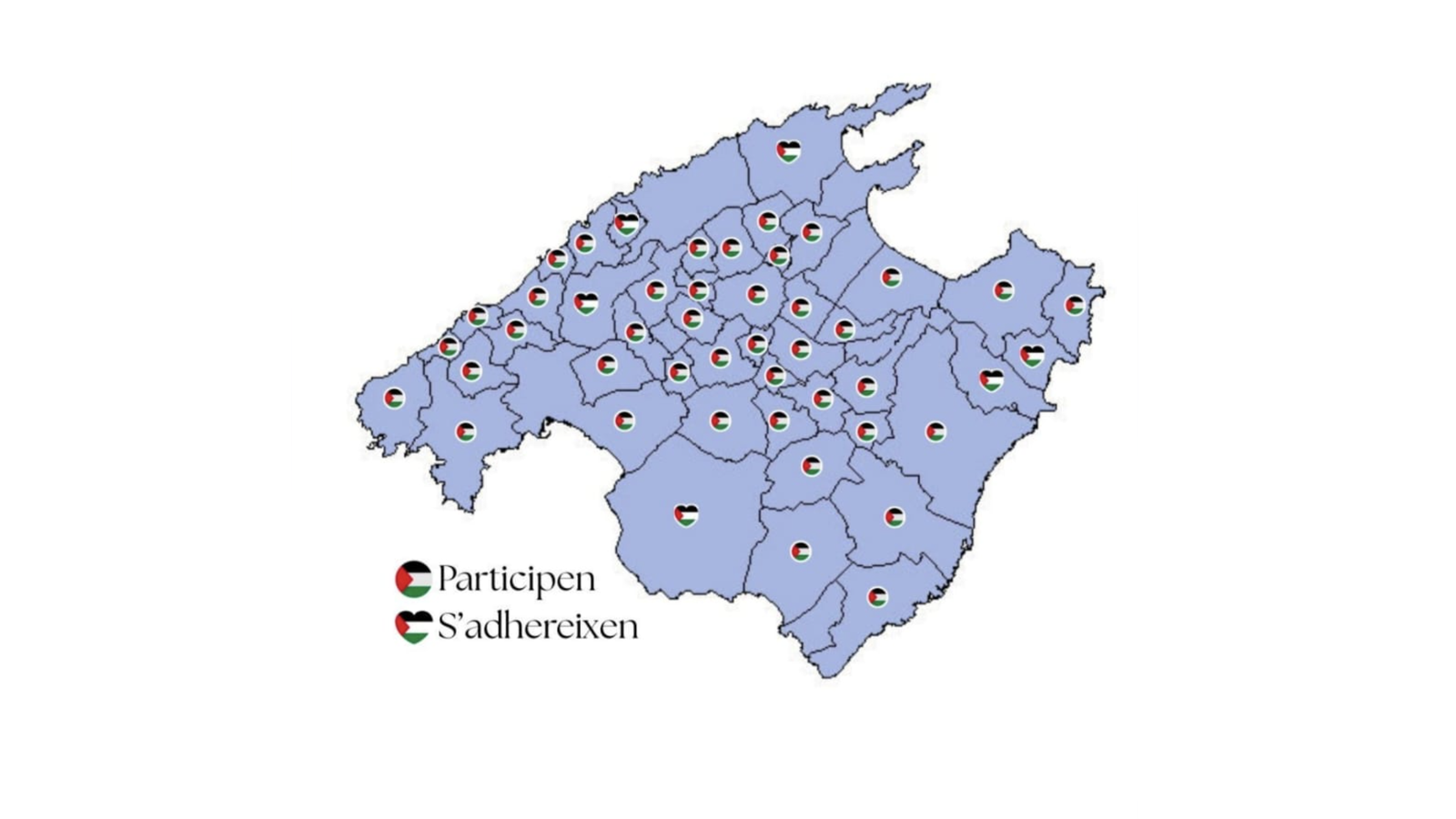 Todos los municipios que participarán en la marcha del 31 de julio.