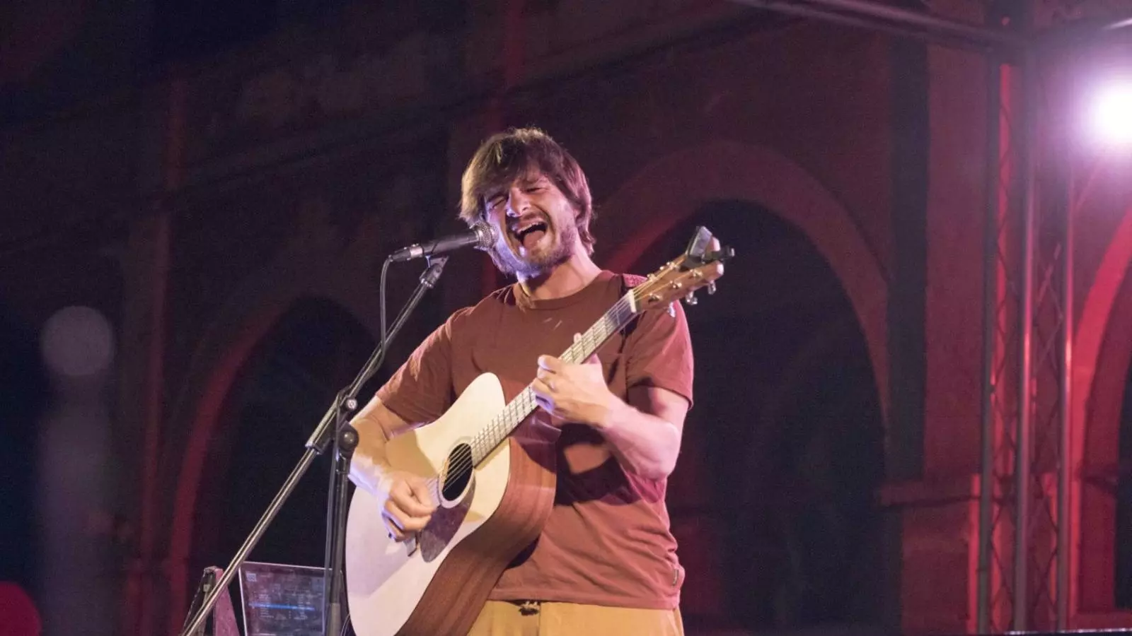 Mon Joan Tiquat durant la seva actuació al Cultural Art Jove celebrat a Maó.