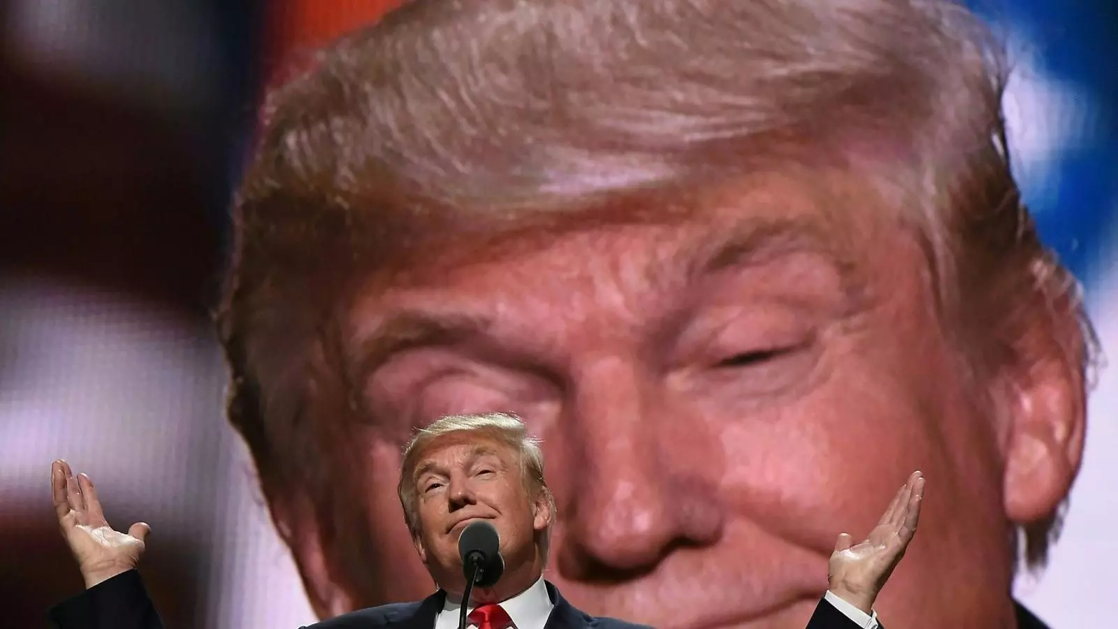 Donald Trump durant el discurs d’acceptació de la candidatura republicana a Cleveland, en el qual va repassar el seu programa de govern.