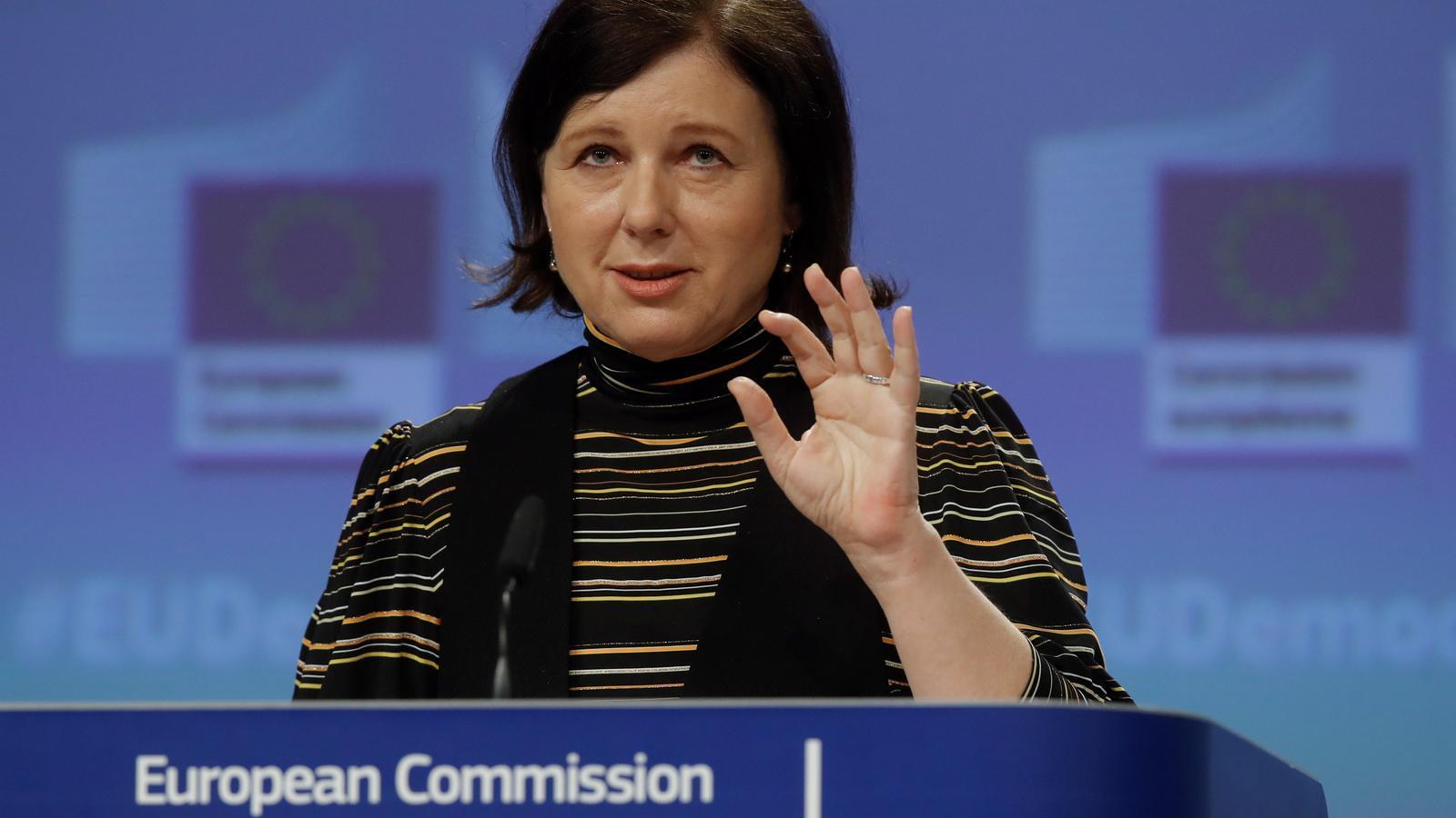 La vicepresidenta de la Comissió Europea, Vera Jourová.