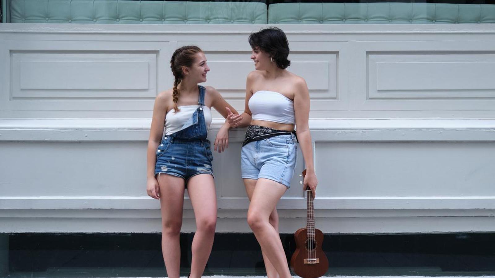 Two teenage friends