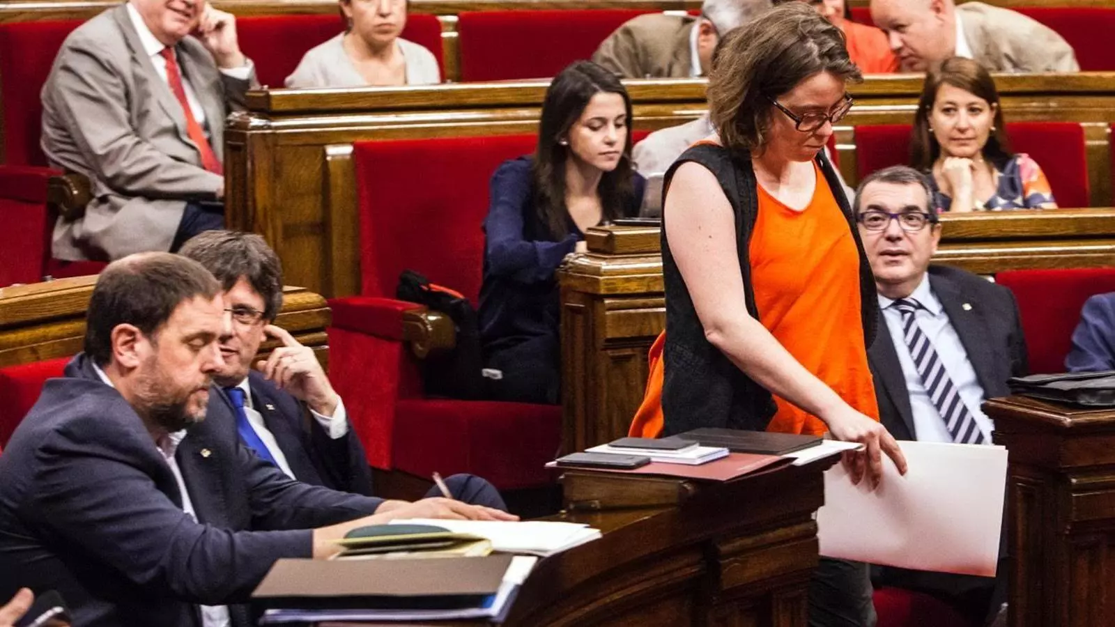 La diputada de la CUP Eulàlia Reguant aquest dimecres al Parlament