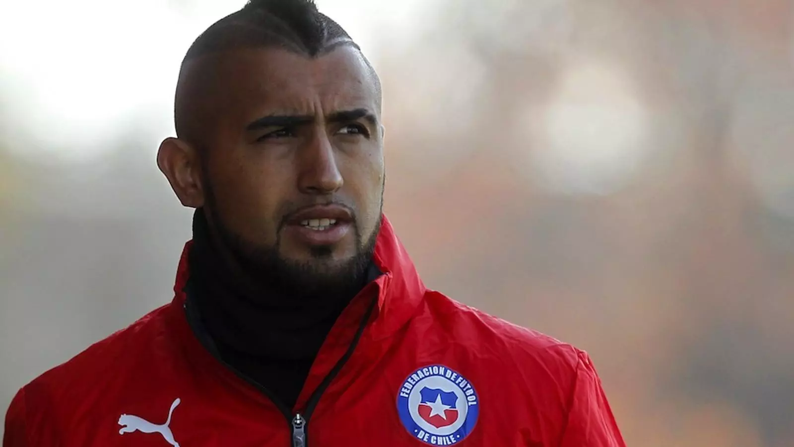 Arturo Vidal, durant una sessió d'entrenament