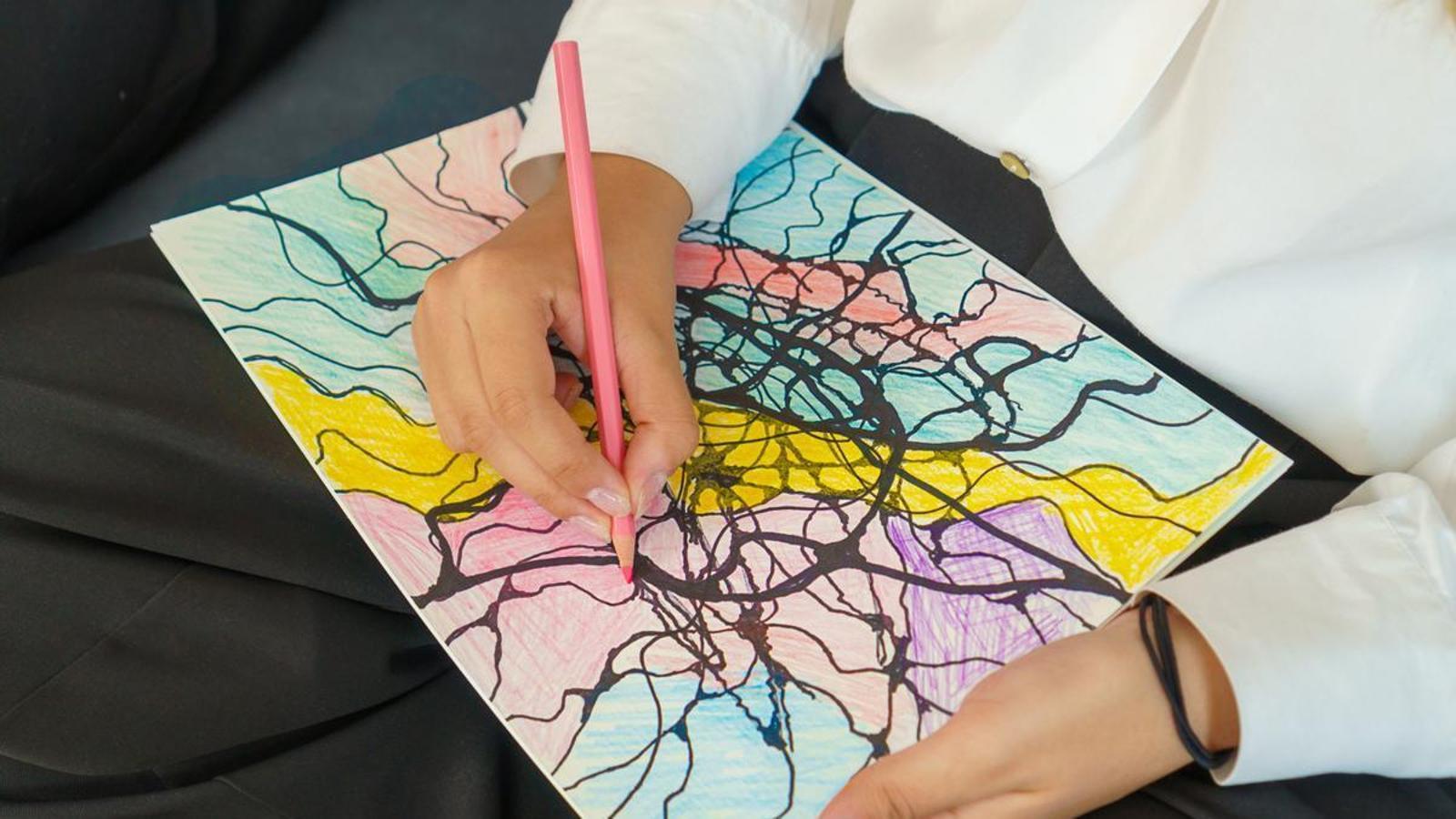 Art therapy session.