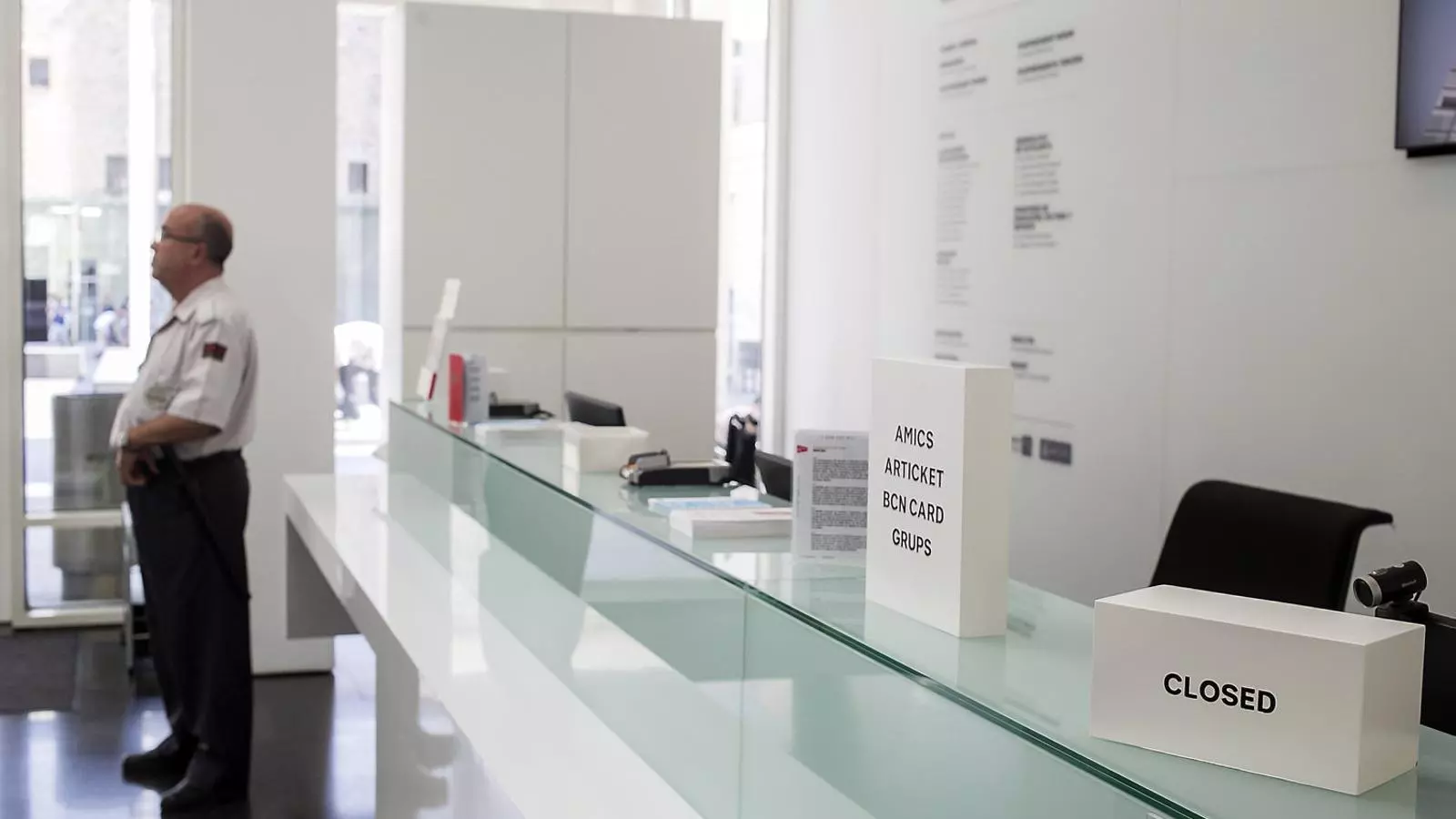 El Macba va viure ahir la primera jornada de vaga indefinida convocada pels treballadors de Ciut’art.
