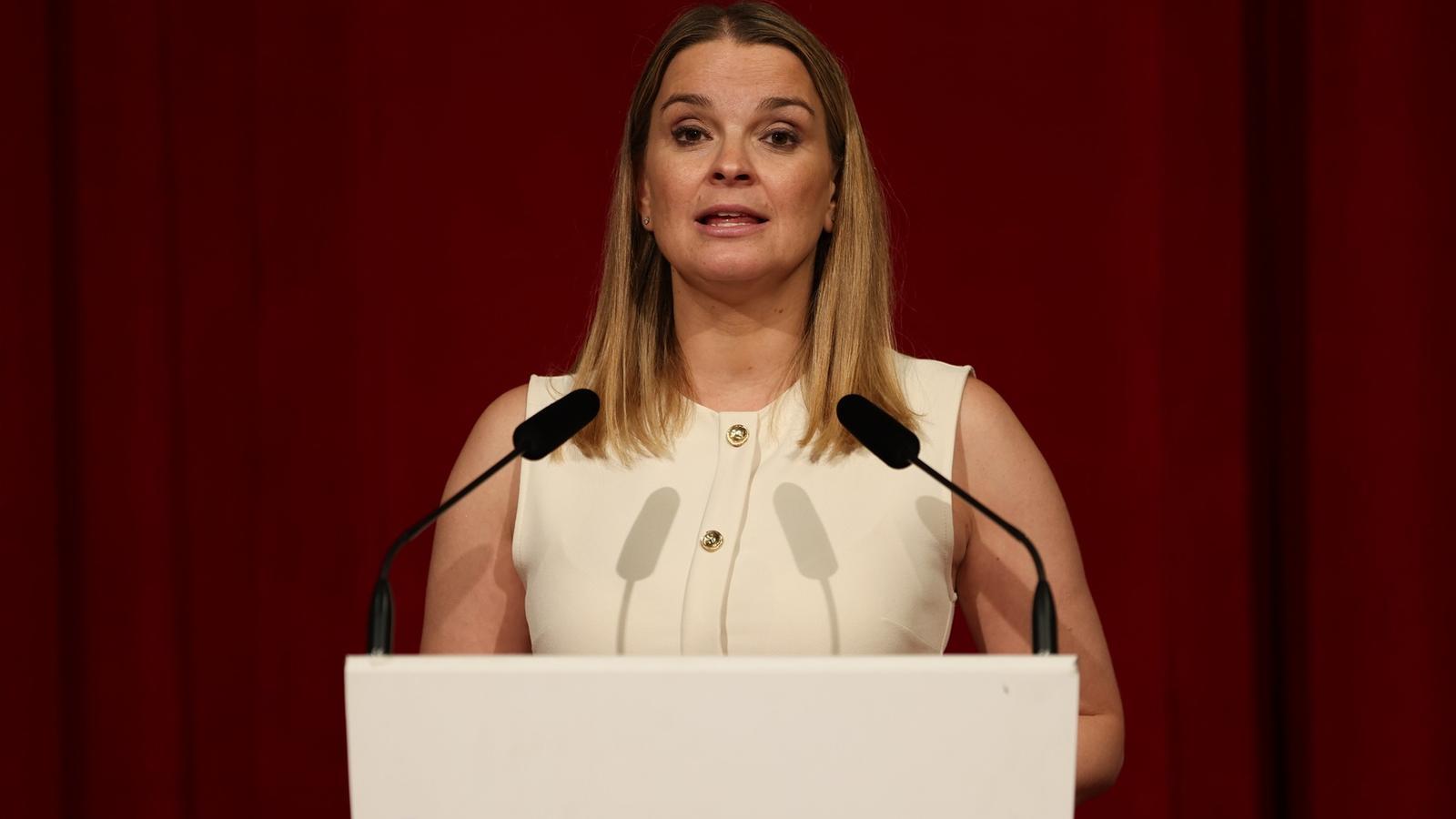 Marga Prohens at this Monday's press conference