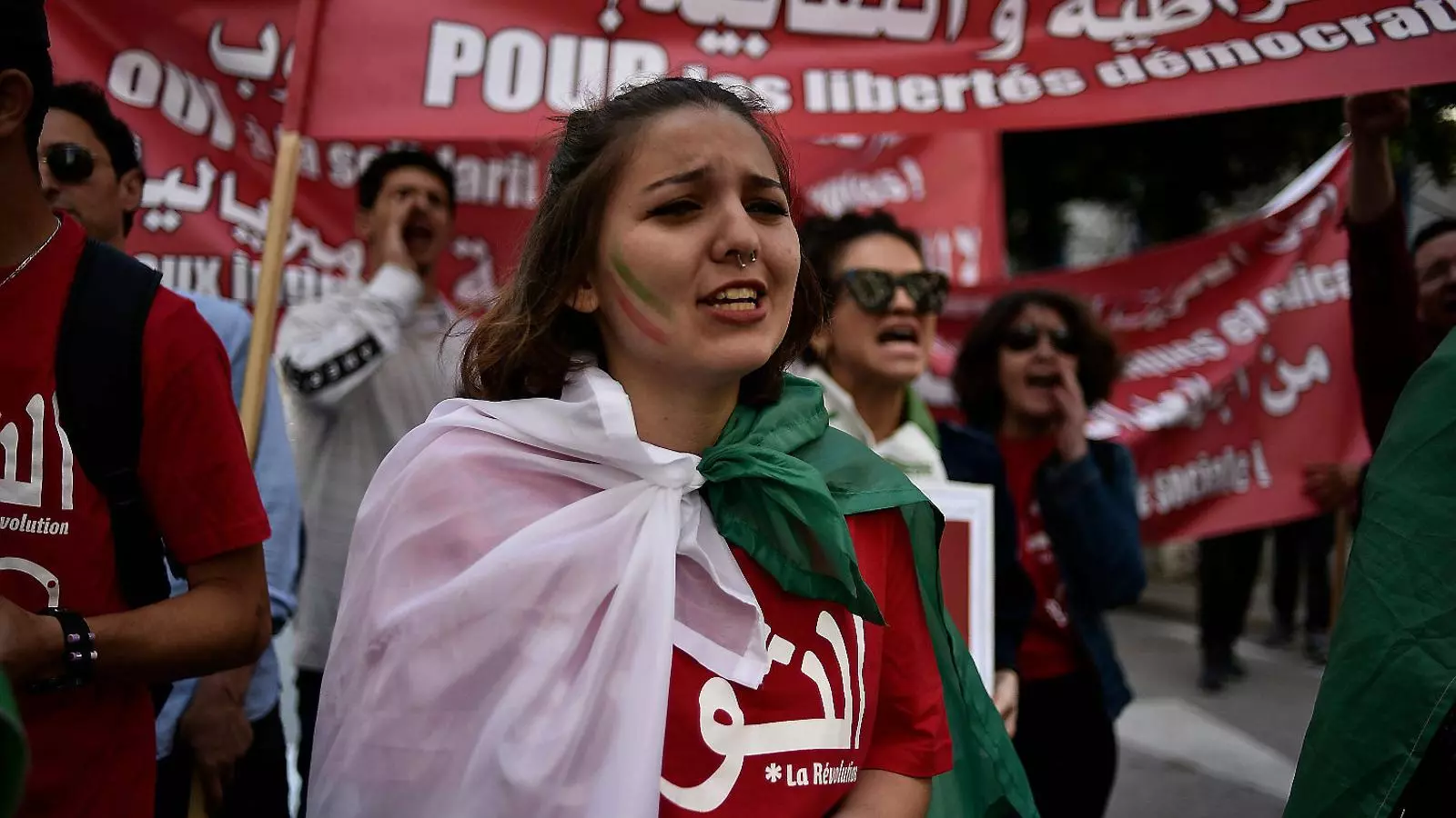 Manifestants ahir al centre l’Alger.