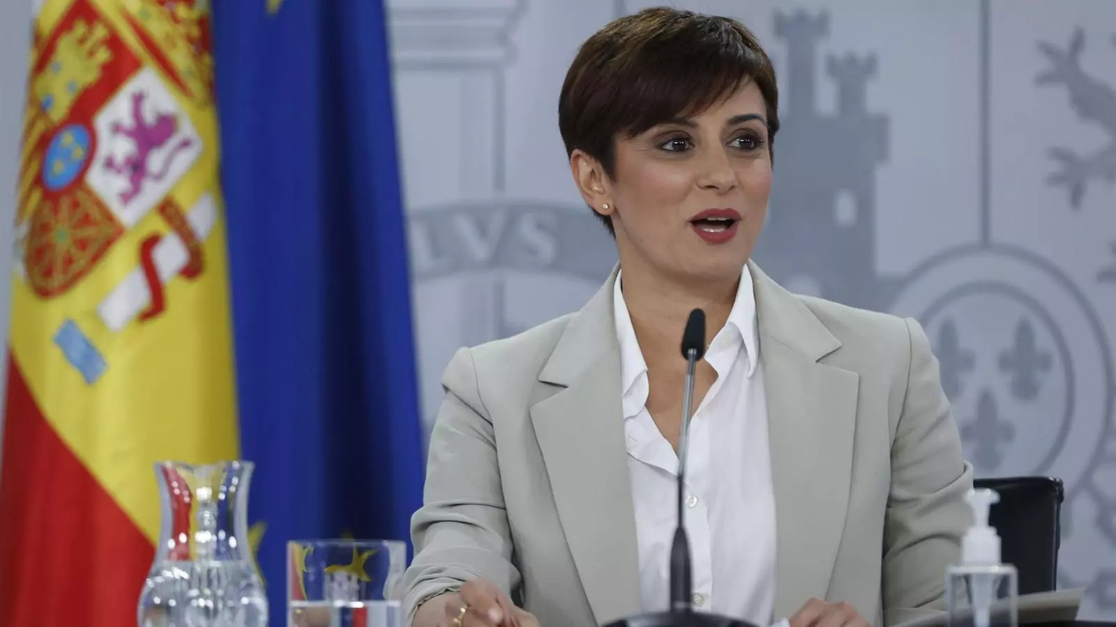 La portaveu del govern espanyol, Isabel Rodríguez, en roda de premsa posterior al consell de ministres.