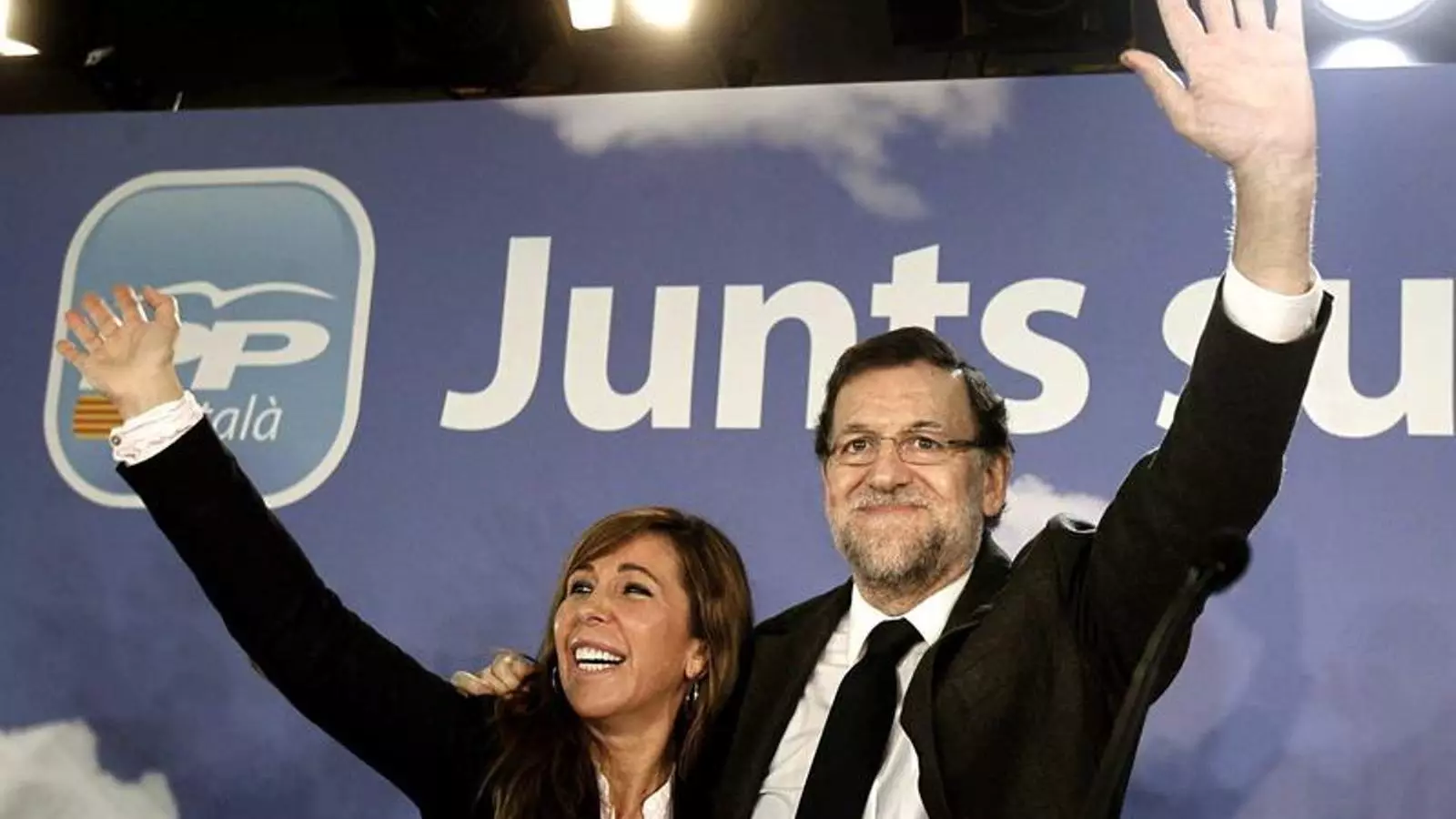 Rajoy i Sánchez-Camacho, en la convenció d'aquest cap de setmana a Barcelona / EFE