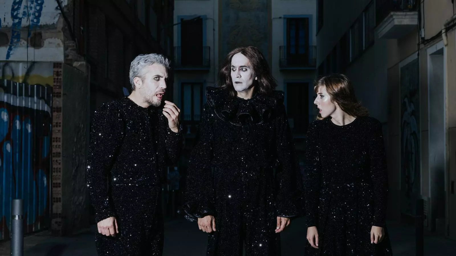 Els protagonistes de 'La mala dicció' Jordi Oriol, Carles Pedragosa i Paula Malia a 'La mala dicció'