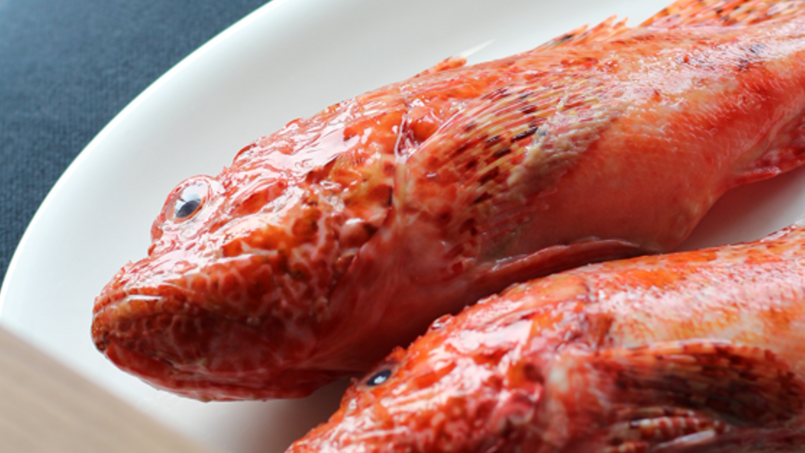 The red mullets, some of the fish they cook at the Sa Marinada restaurant in Sant Feliu de Guíxols