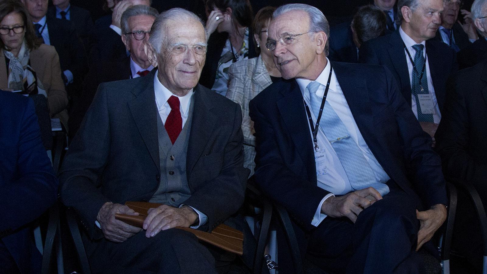 Josep Vilarasau and Isidre Fainé in an archive image.