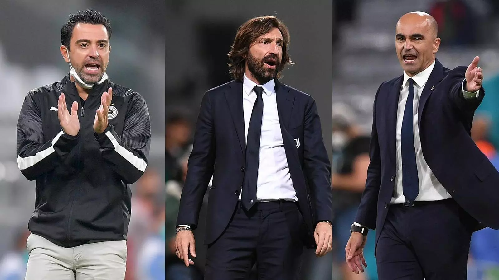 Xavi Hernández, Andrea Pirlo i Bob Martínez.