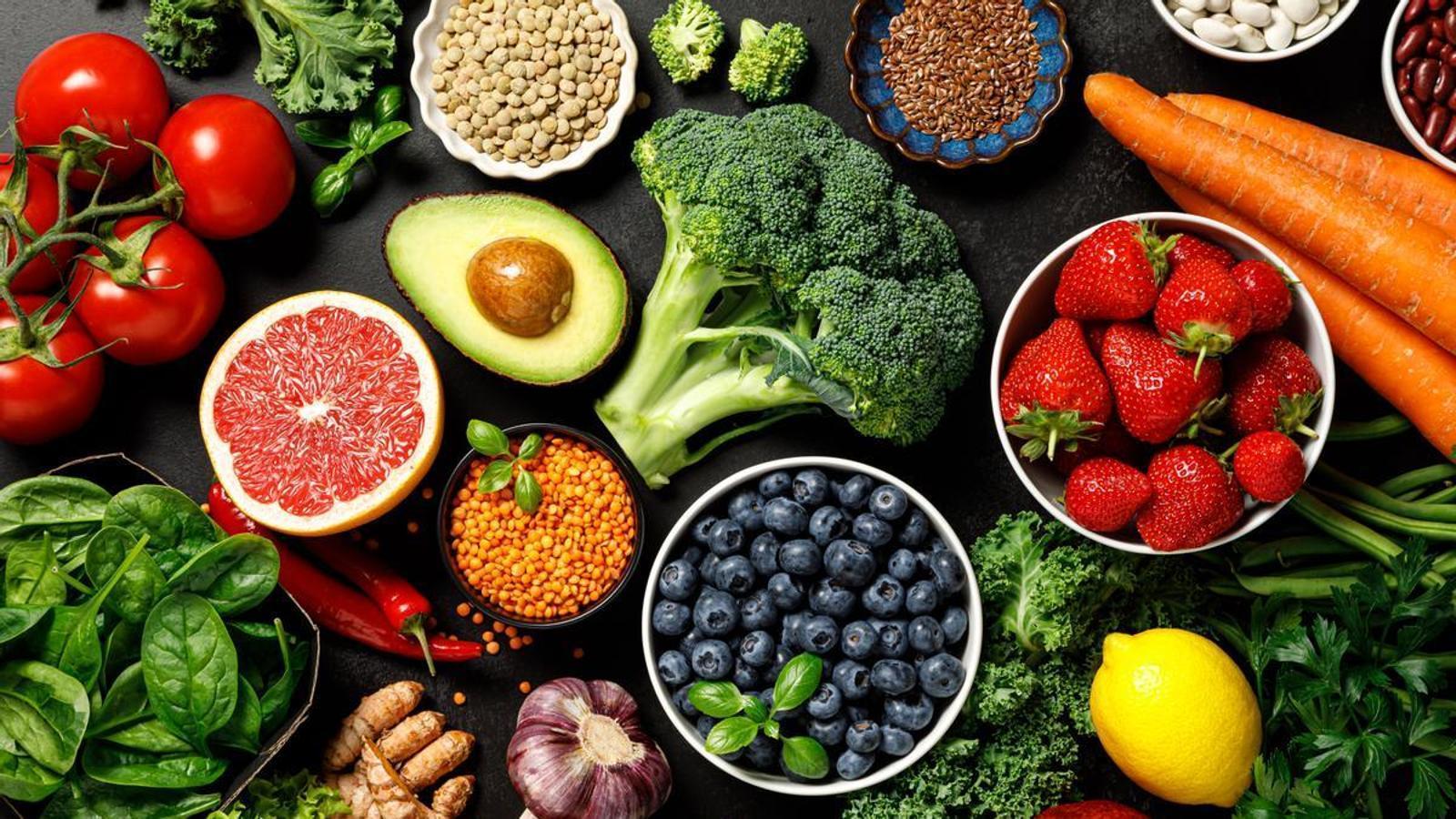 Fruit and vegetables.