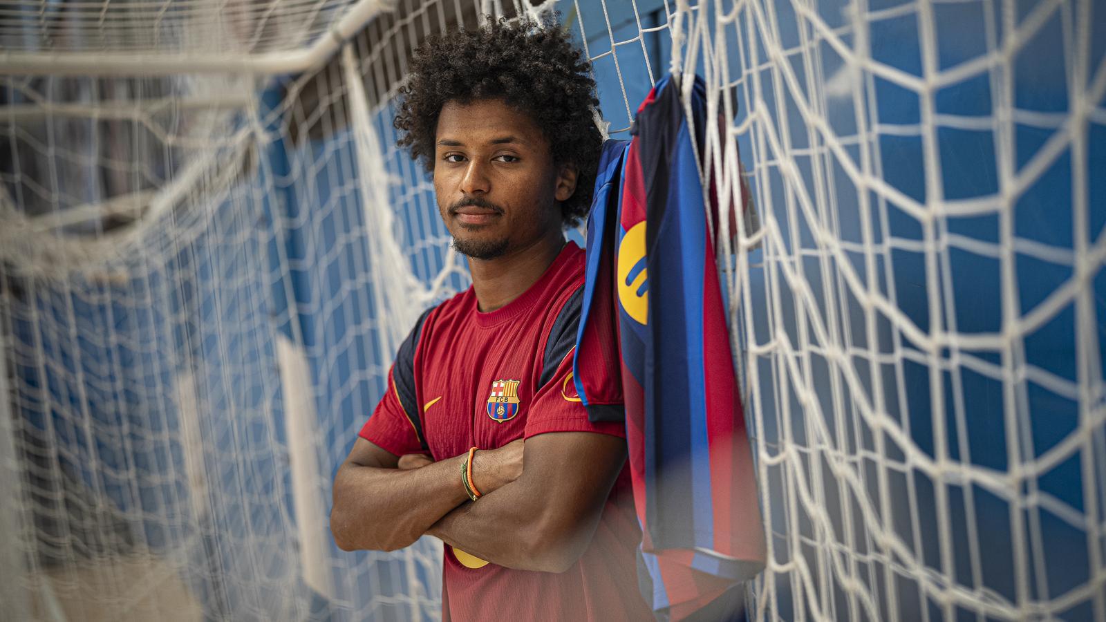 El futbolista Karim Adeyemi en una imagen del primer equipo del FC Barcelona.