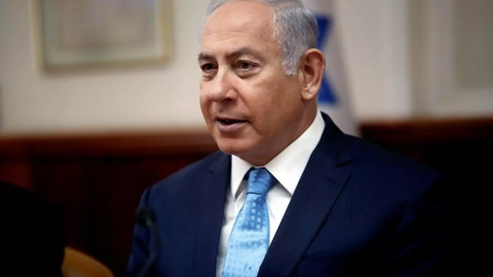 El primer ministre israelià, Benjamin Netanyahu, durant la reunió setmanal del seu govern