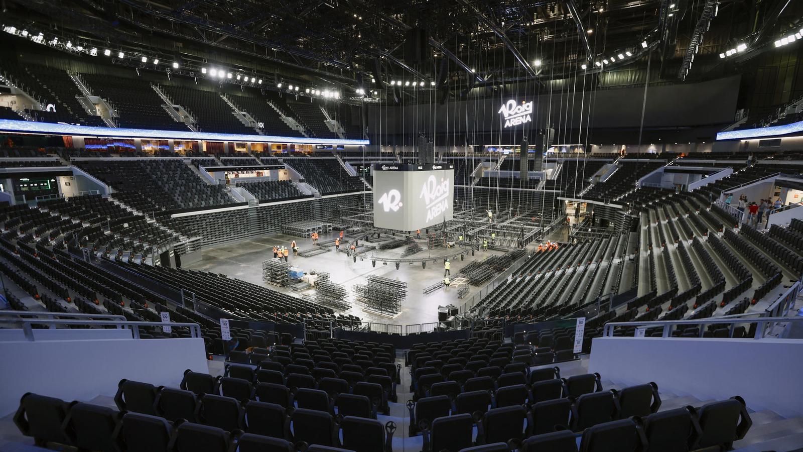 Interior of the Roig Arena, the venue that will host Valencia Basket matches, as well as concerts and cultural and social events.