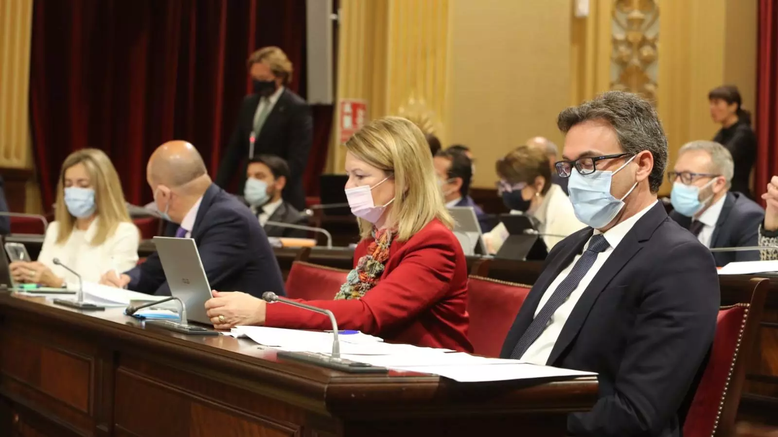 La bancada de la dreta del Parlament, aquest dimarts.