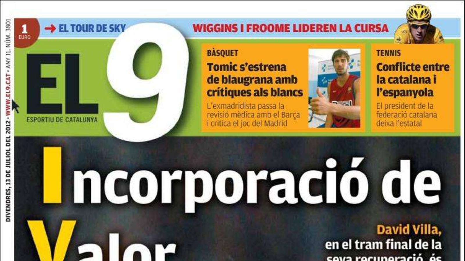 El 9 Esportiu, 13 de juliol del 2012