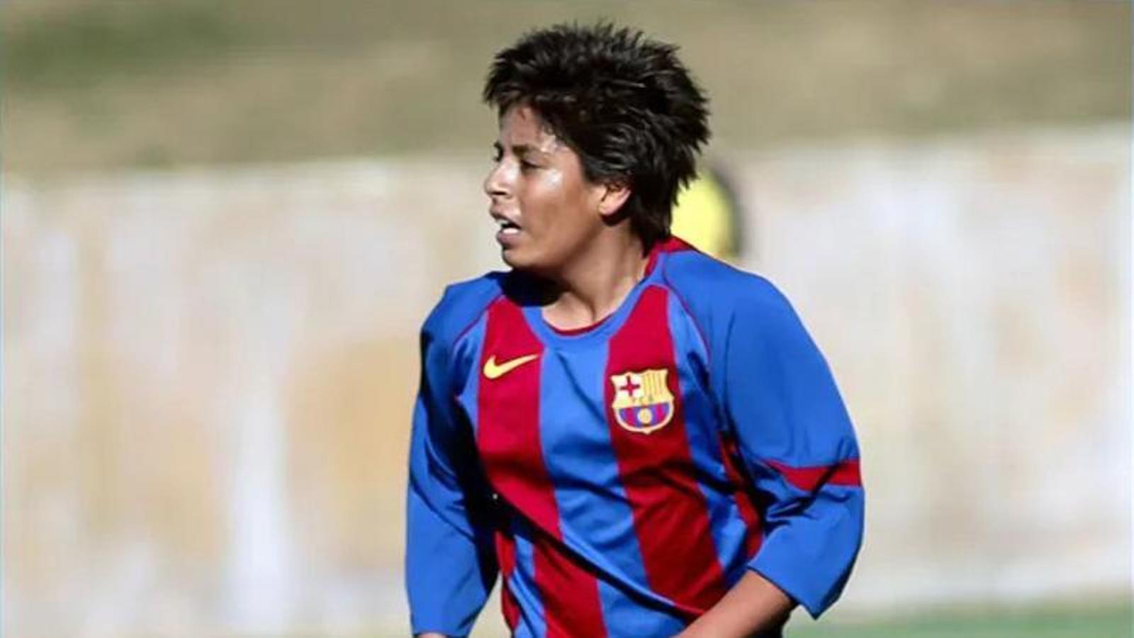 La delantera mexicana Maribel Domínguez, 'Marigol', durante su etapa como jugadora del FC Barcelona en la temporada 2004/05.