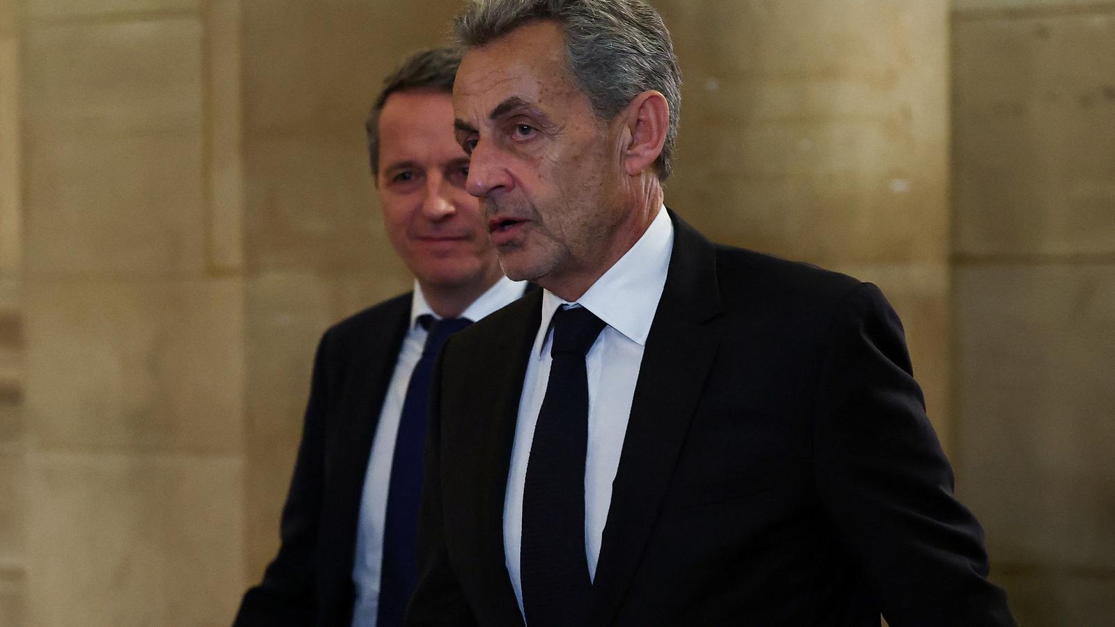 Nicolas Sarkozy en el juicio de apelación.