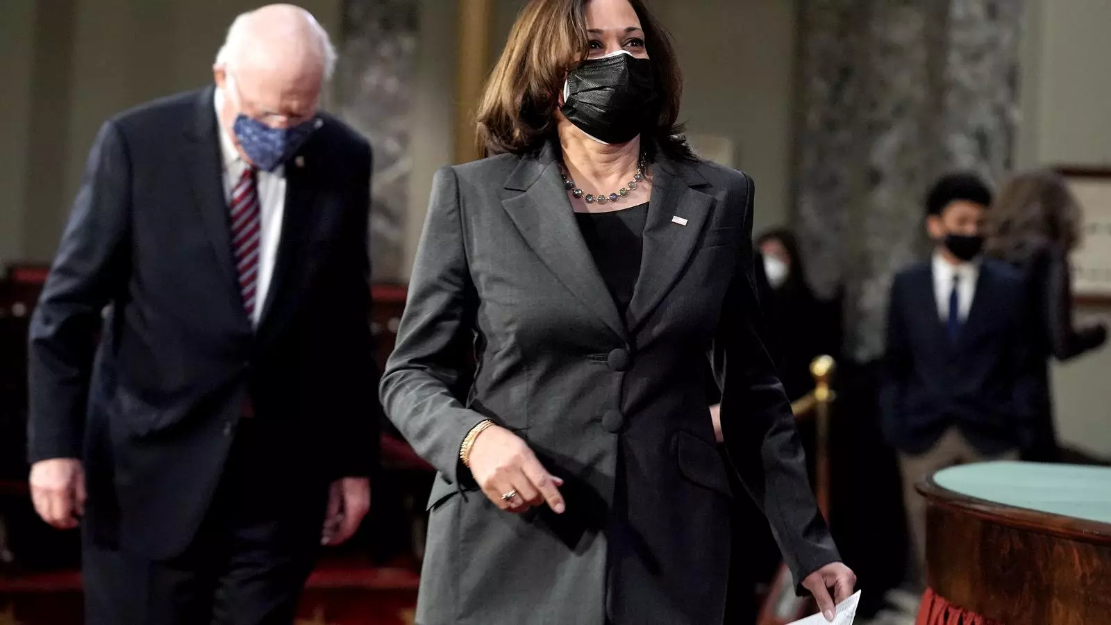 La vicepresidenta dels Estats Units, Kamala Harris, aquest divendres al Senat