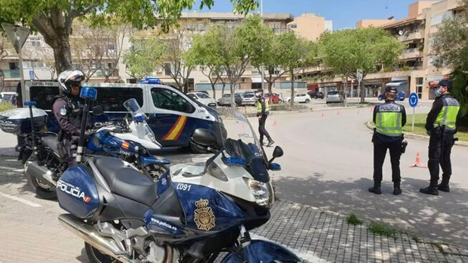 Control policial a Palma. / POLICIA NACIONAL