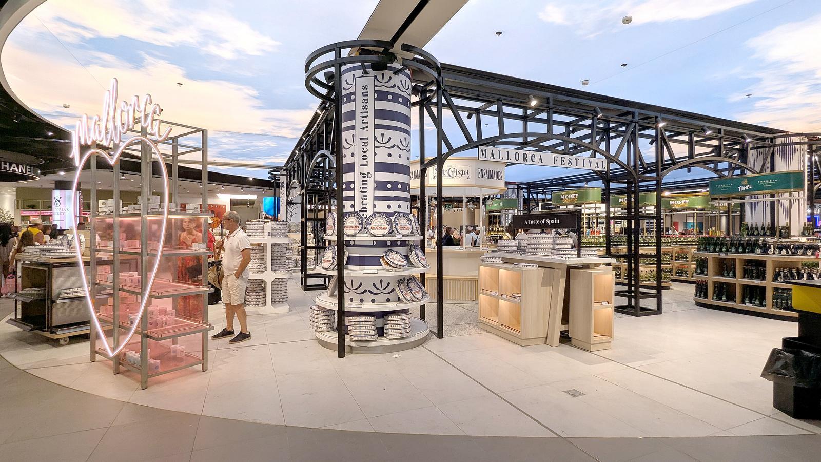 Duty-Free-Shops nehmen einen großen Teil der Gewerbeflächen ein.
