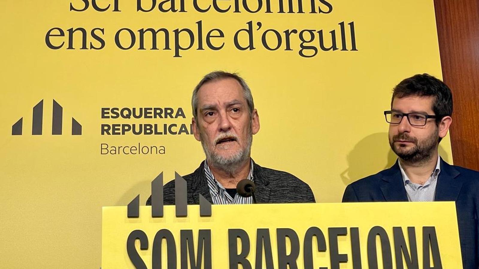 Republicans Jordi Coronas and Jordi Castellana during the comparison of this dijpus