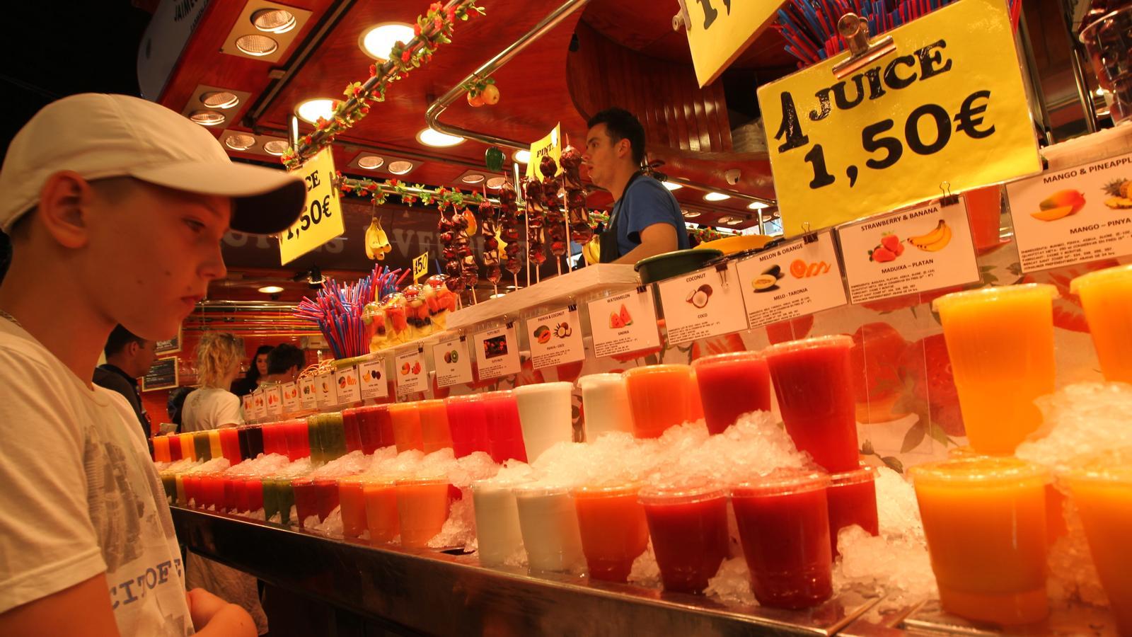 Una paradeta de La Boqueria.