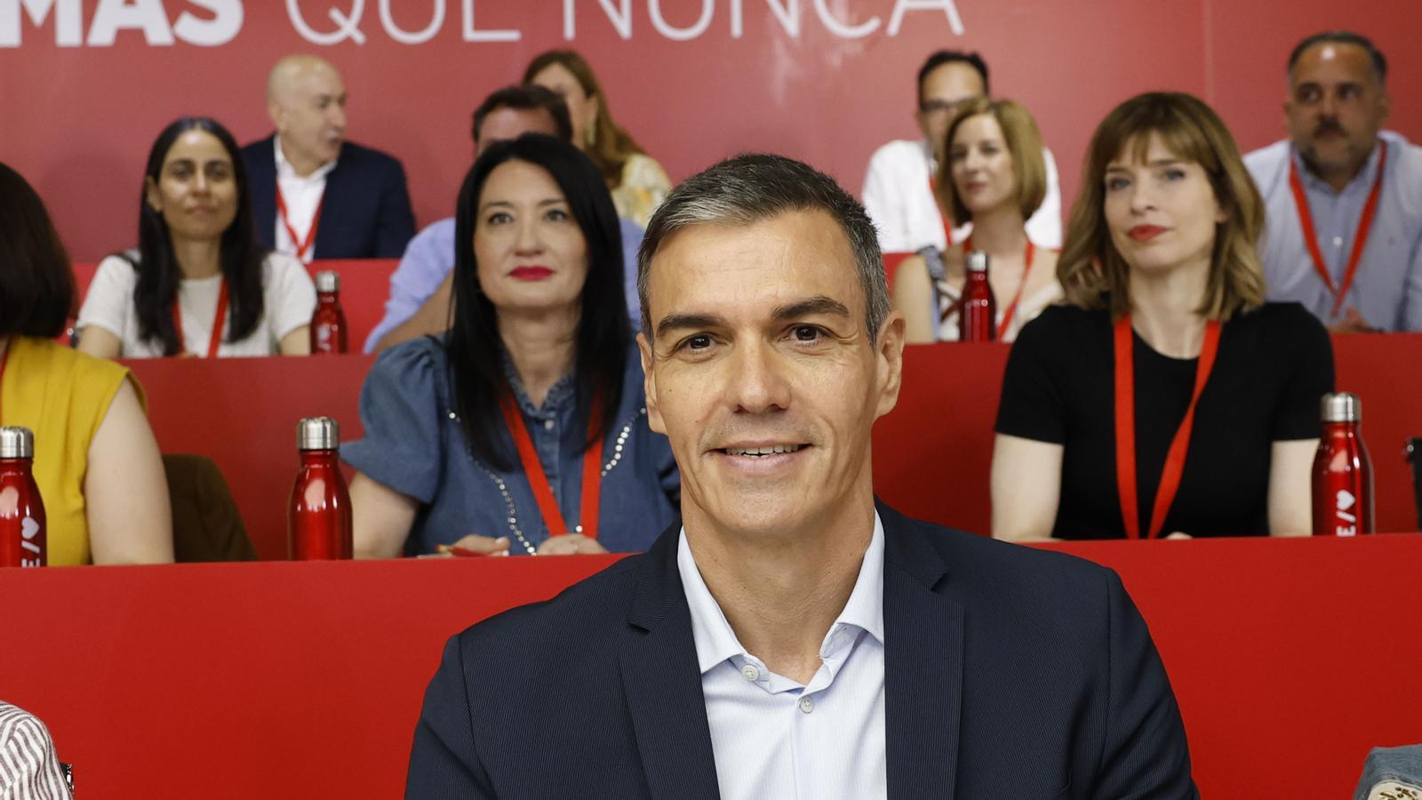 The Spanish president and leader of the PSOE, Pedro Sánchez, this Saturday at the PSOE federal committee