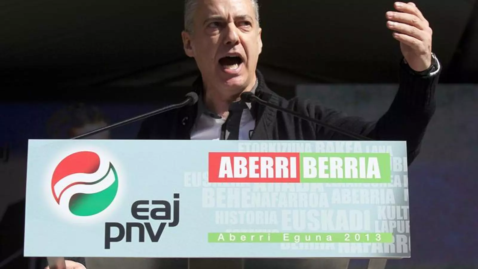 Iñigo Urkullu, durant el seu parlament en l'Aberri Eguna / EFE