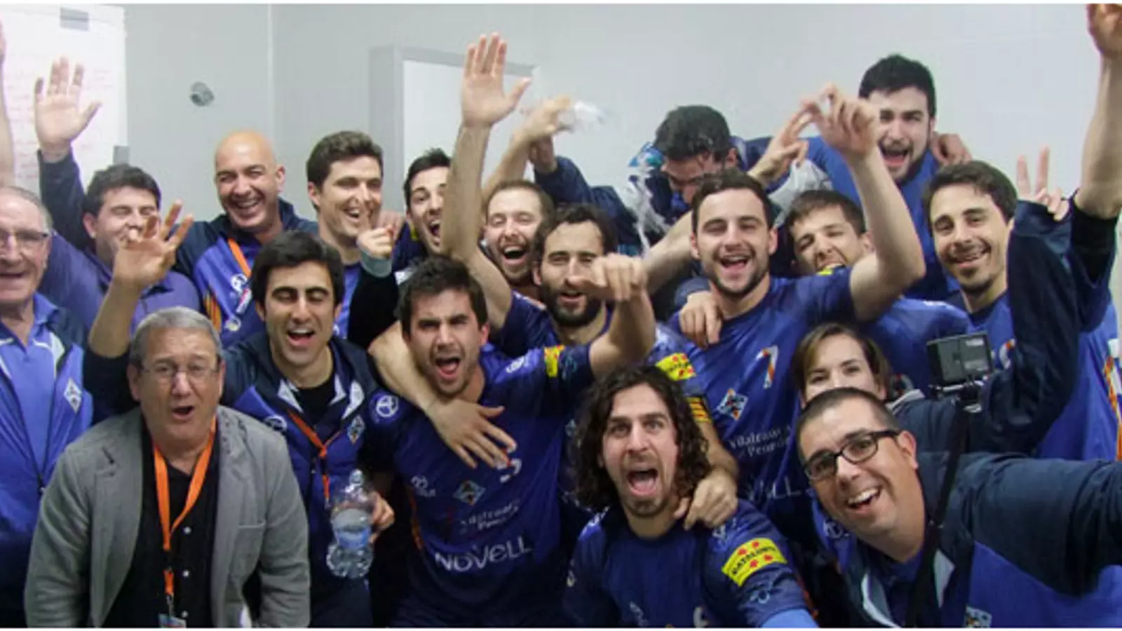 L'alegria dels jugadors del Pati Vilafranca