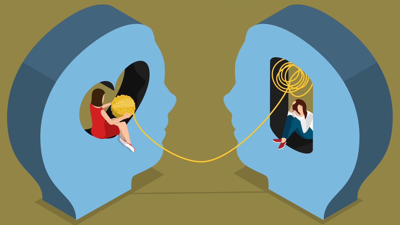 Ilustración por representar la empatía en las personas.