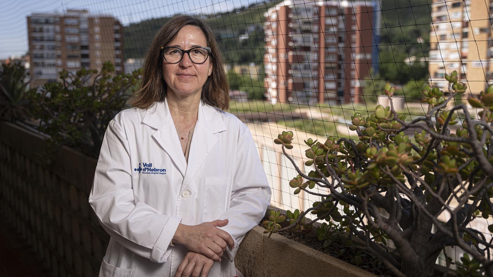 The psychiatrist Gemma Parramon in the facilities of the Vall d'Hebron University Hospital of Barcelona.