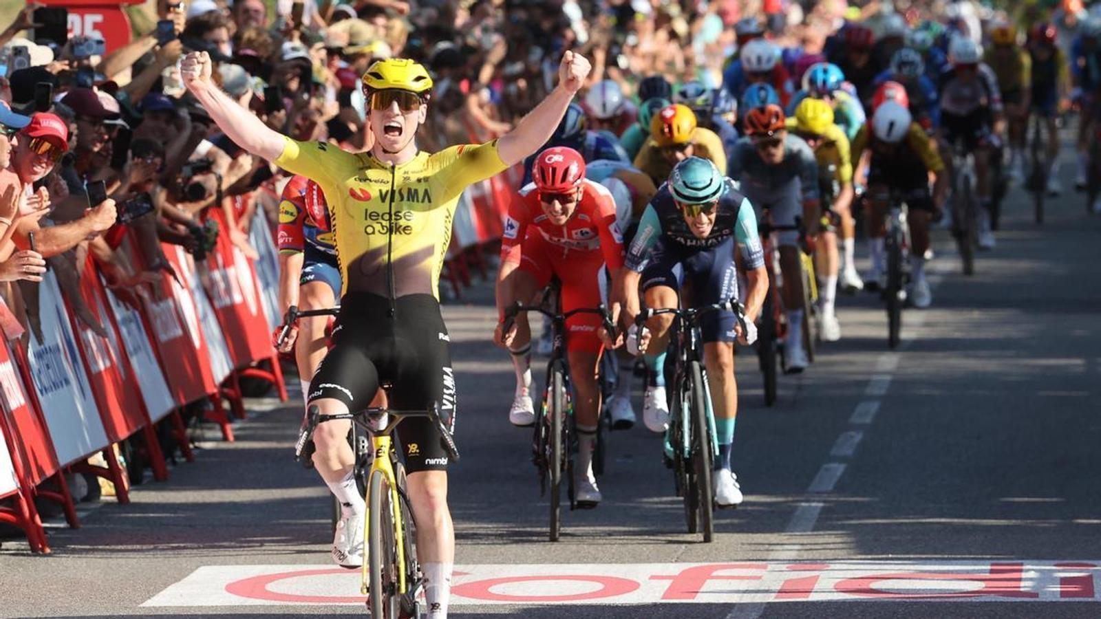 Pau Miquel finishes second in a stage of the Vuelta won by Brennan