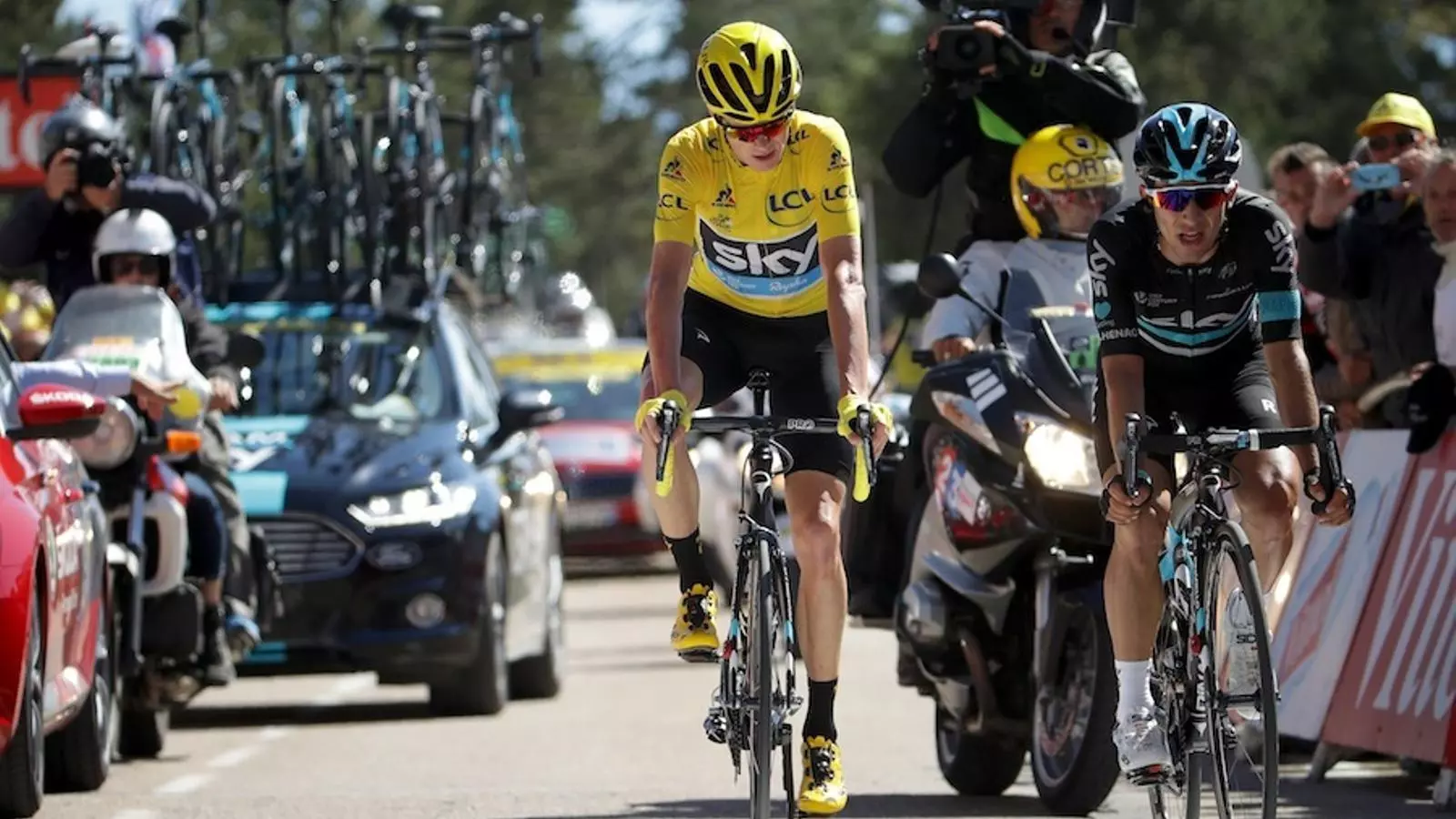 Chris Froome, durant una etapa d'aquest Tour