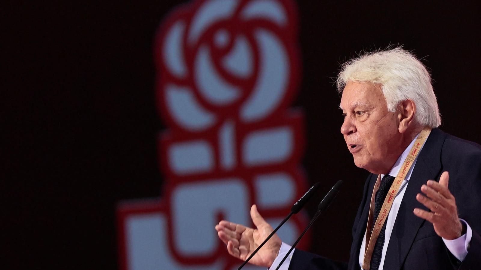 Felipe González al Congrés del PSOE d'aquest cap de setmana.