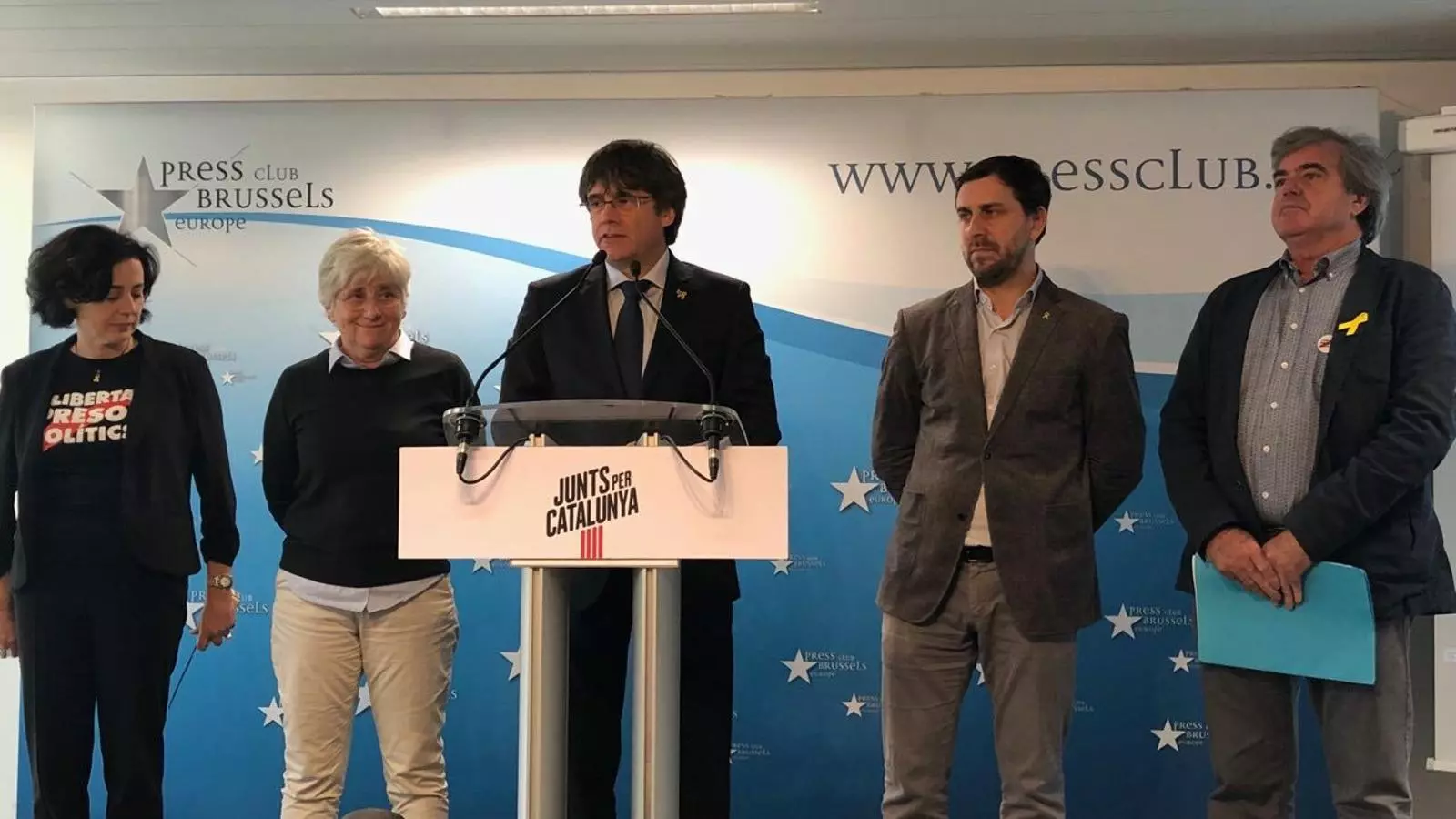 Puigdemont i Comín presenten la llista a les europees com a prova que la unitat de l'independentisme és possible
