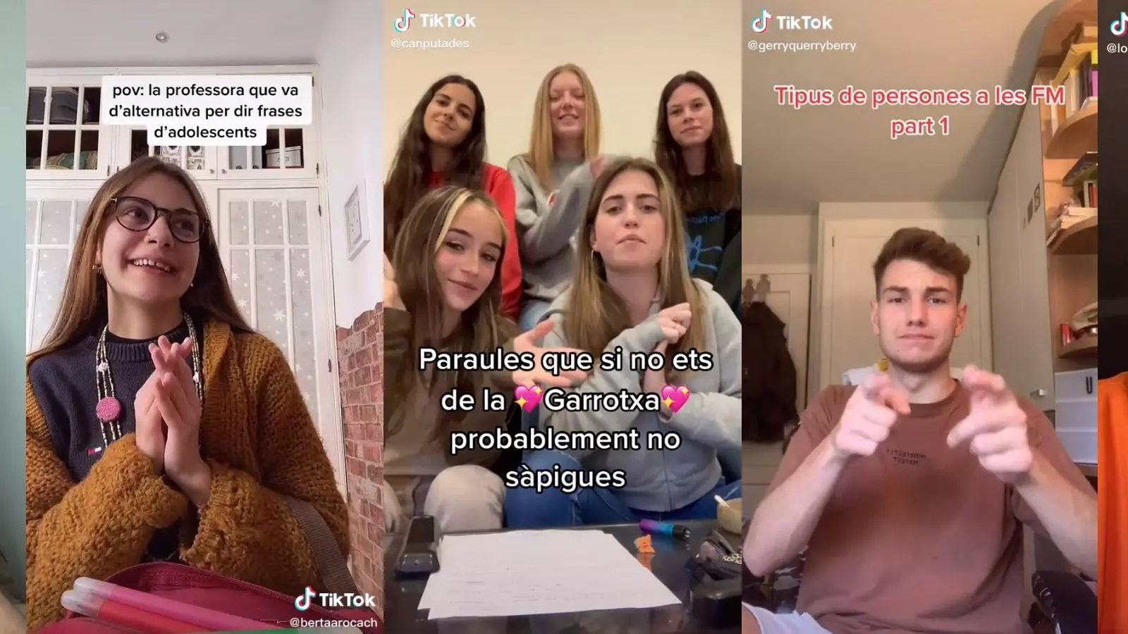 Tiktokers catalans a la xarxa
