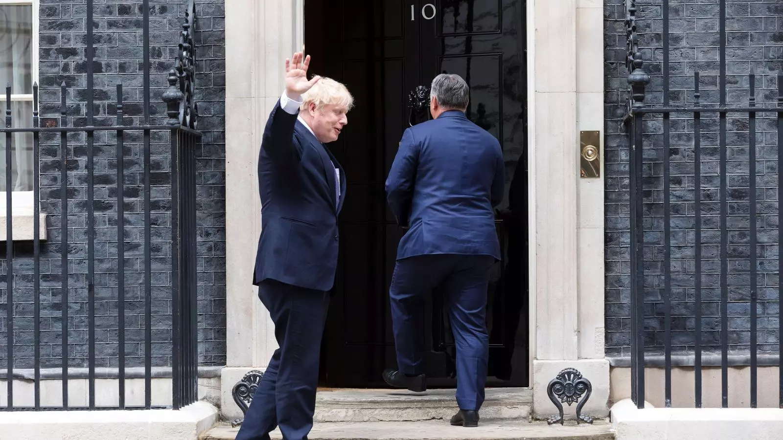 Boris Johnson i Viktor Orbán a Downing Street.