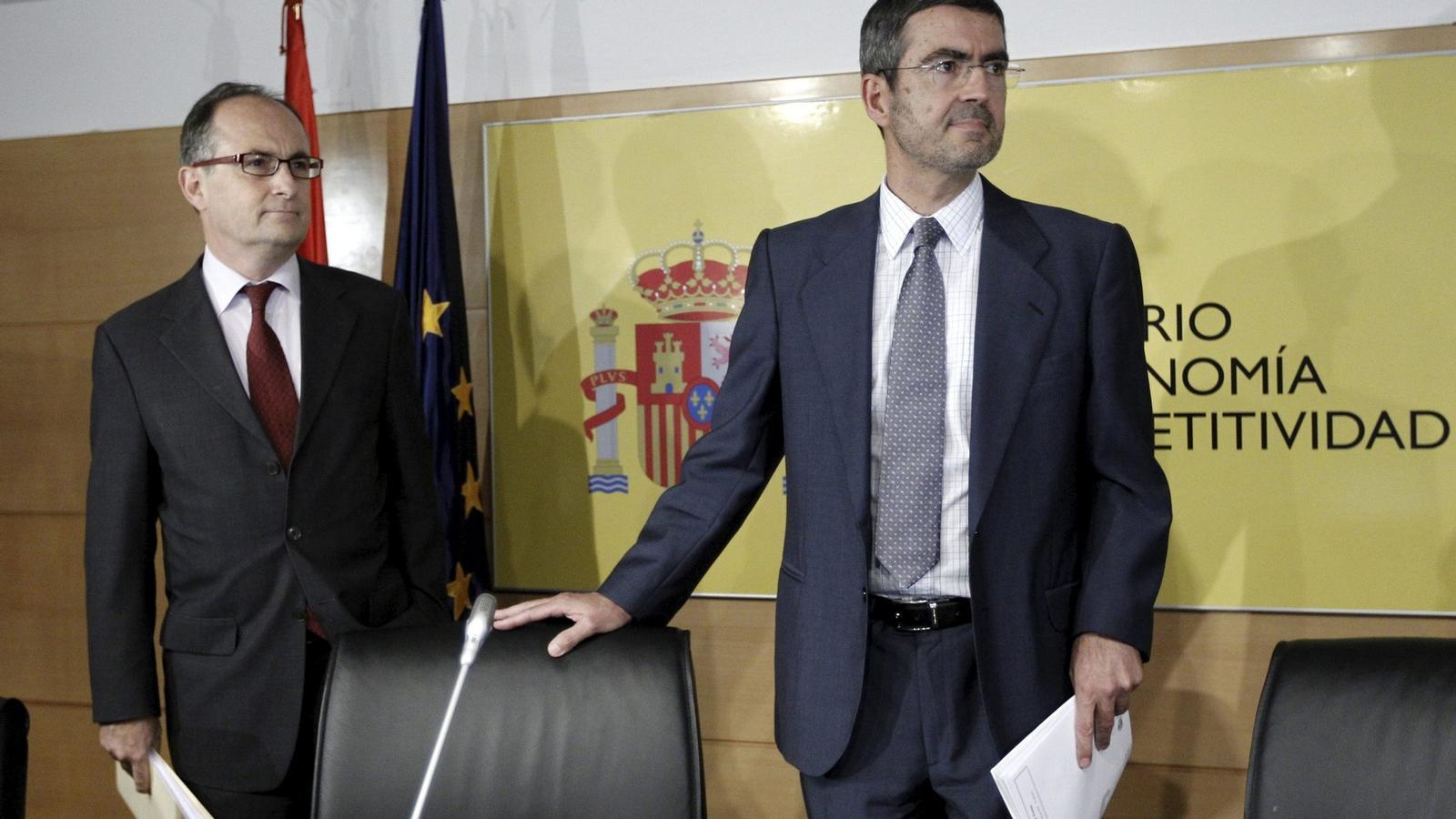 UNIÓ ECONÒMICA
 El subgovernador del Banc d'Espanya i el secretari d'estat d'Economia van fer ahir per primer cop una roda de premsa conjunta.