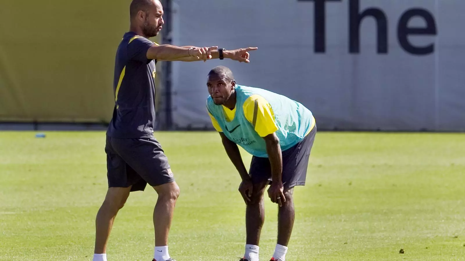 ELL MARCA LA PAUTA Guardiola va dirigir ahir la segona sessió d'entrenament a la ciutat esportiva abans de marxar dissabte cap a Split per jugar el primer amistós.